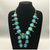 squash blossom necklace, turquoise, sterling silver, vintage