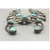 squash blossom necklace, turquoise, sterling silver, vintage, Persian Turquoise