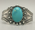 natural turquoise and sterling silver bracelet