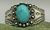 natural turquoise and sterling silver bracelet