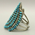 Fine turquoise cluster bracelet