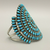 Fine turquoise cluster bracelet
