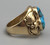 14k gold and Kingman turquoise ring