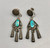 Vintage Blue Gem Turquoise screw back earrings