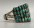 Four row turquoise cluster bracelet