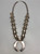 Circa 1950s Zuni Turquoise Needlepoint Squash Blossom Necklace