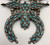 Elegant Circa 1940s Zuni Needle Point Squash Blossom Necklace