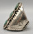 Substantial Statement Piece Three Stone Turquoise and Sterling Silver Bracelet