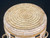 polychrome basket with handles and Butterfly designs,yucca, devil's claw and a bear grass bundle foundation, vintage