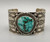 Exquisite Hand Stamped Sterling Silver and Turquoise Bracelet