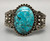 Fancy 1930s Turquoise and Sterling Silver Bracelet