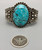 Fancy 1930s Turquoise and Sterling Silver Bracelet