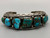 A Fascinating Older 7 Stone Natural Turquoise Bracelet