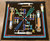 sand painting, textile, sand painting pictorial scene textile with Yeibachei figures, Navajo, weaving