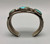 Outstanding Mid Century Three Stone Turquoise and Sterling Silver Bracelet