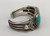 Outstanding Mid Century Three Stone Turquoise and Sterling Silver Bracelet