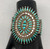 Gorgeous 1950s-60s Needlepoint Turquoise Cluster Bracelet