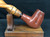 Unique Huron Pipe Bowl C. 1850s - with Modern Stem and Stand