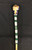 beaded "skull cracker", rawhide, horsehair tassel, stone wrapped