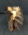 antique Plains hair roach/ headress with leather ties, porcupine guard hair stitched to a tight wool/felt base.