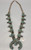 Sensational 1950s Turquoise Cluster Squash Blossom Necklace