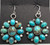 A Darling Pair of Turquoise Cluster Earrings