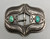 Impressive Vintage Turquoise and Sterling Silver Belt Buckle