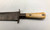 hand forged Bowie knife with a bone handle, 1800s