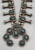 Fantastic Lone Mountain Turquoise Squash Blossom Necklace