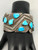 Unique and Hefty Feeling "Snake" Theme Turquoise Bracelet