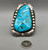 Large Turquoise  and Sterling Silver Cuff Bracelet