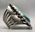 Large Turquoise  and Sterling Silver Cuff Bracelet