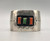 Turquoise and Coral Wide Sterling Silver Cuff