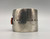 Turquoise and Coral Wide Sterling Silver Cuff