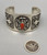 Dazzling Detailed Coral and Sterling Silver Overlay Bracelet
