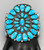 vintage turquoise cluster bracelet