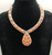 Vintage Teardrop Coral Cluster Necklace