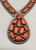 Vintage Teardrop Coral Cluster Necklace
