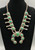 Elegant Green Turquoise Squash Blossom Necklace