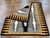 Navajo textile, mid-century, handspun, lightening bolt, stylized