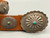 Vintage concho belt, butterflies, hand stamped designs, turquoise, brown leather
