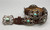 Vintage, turquoise and sandcast concho, natural turquoise, hand stamped designs, brown leather belt