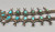 1960s era turquoise and sterling silver squash blossom necklace, stunning natural turquoise cabochons, twisted wire, loops, dots, foxtail wire
