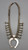 sterling silver squash blossom necklace, elegant, 4 petal blossoms, disc format beads, foxtail wire