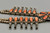 Zuni peach coral inlay and sterling silver squash blossom necklace, two strands of sterling silver beads, foxtail wire