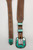 turquoise inlay buckle set, Fine silverwork accents, Zuni in style. brown leather belt