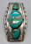 3-stone, sterling silver belt buckle, turquoise cabochons in handmade sawtooth bezels, hand stamped designs and file work