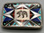 Navajo multi-stone inlay belt buckle, sterling silver, turquoise, onyx, lapis, mother of pearl, and coral