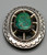 sandcast and silverwork combo buckle, large natural turquoise cabochon, twisted wire accents, hand stamped designs