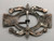 classic mid-century sandcast belt buckle, classic design, oval center